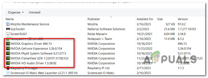إلغاء تثبيت جميع برامج تشغيل Nvidia