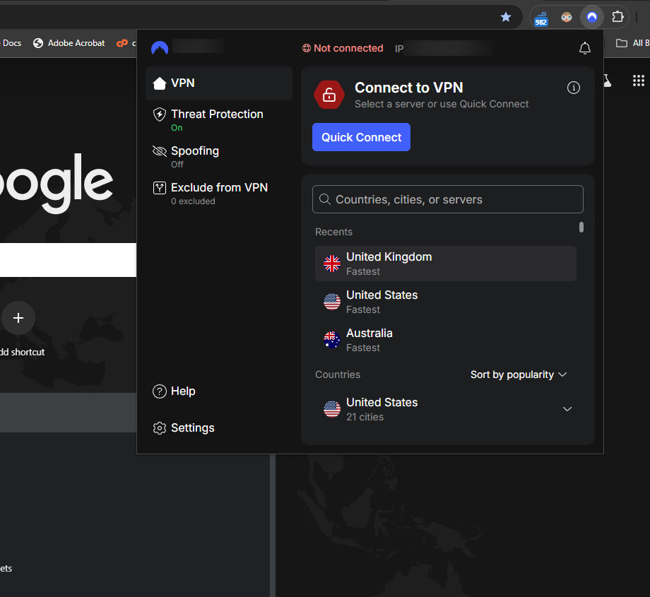 تفعيل VPN لتغيير اسم مستخدم Twitter