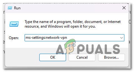 الوصول إلى قائمة اتصال VPN