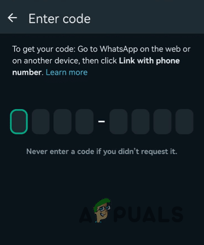 رمز WhatsApp المكون من 8 أرقام