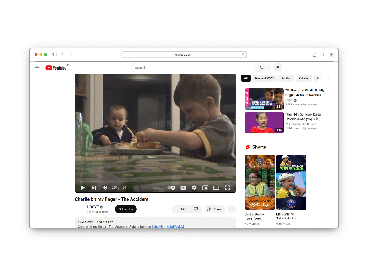 تشارلي عض إصبعي