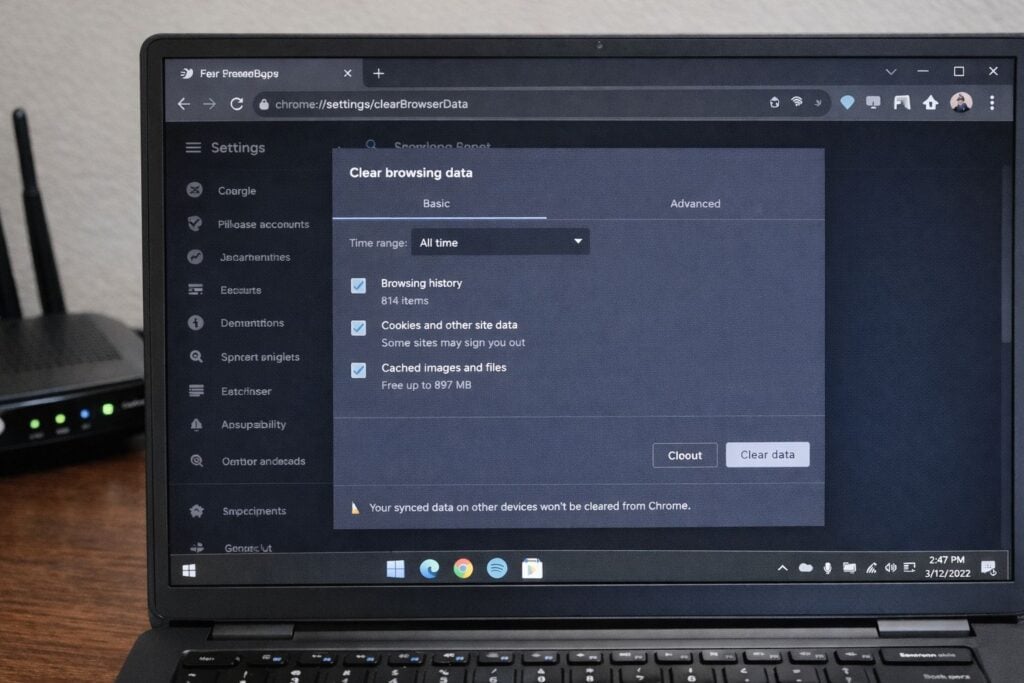 Clear Browser Cache and Cookies