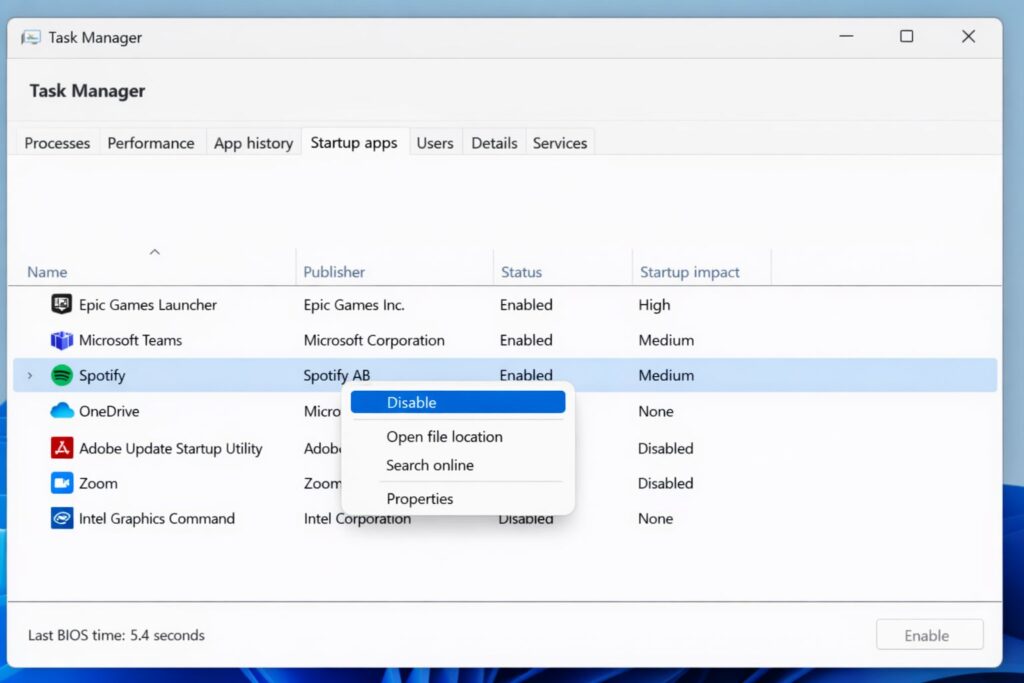 如何在 Windows 11 上關閉啟動應用程式