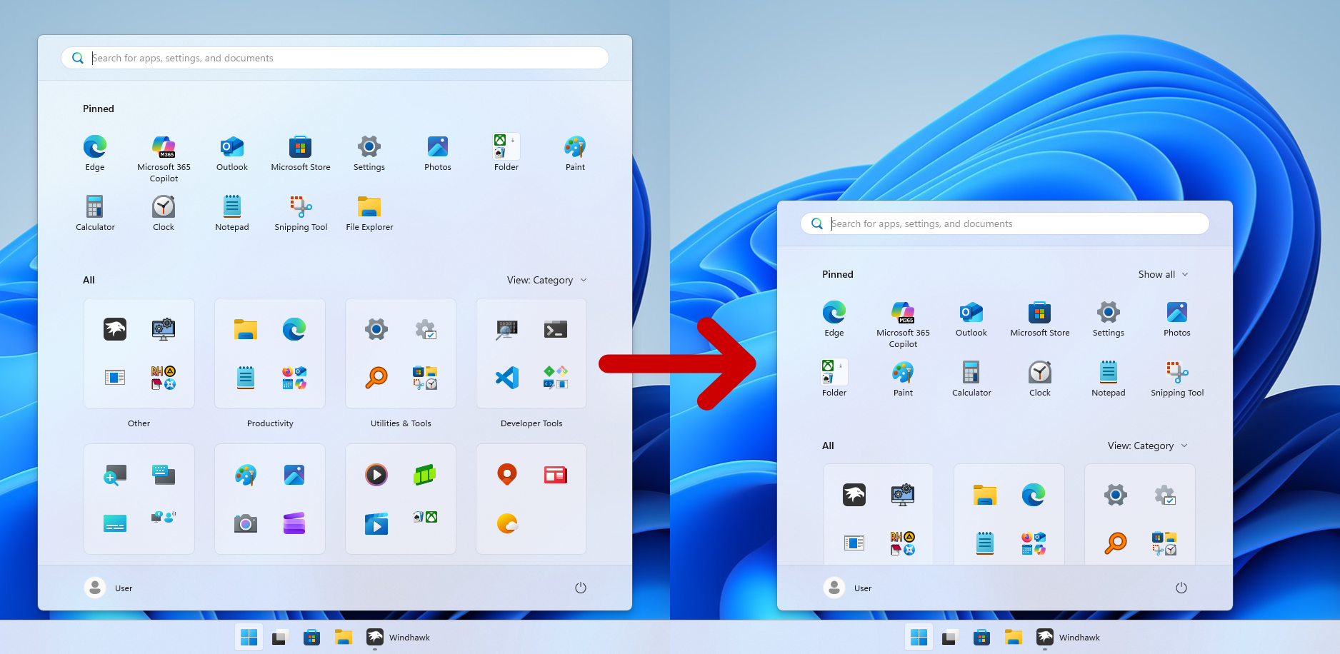 Het Startmenu in Windows 11 vergroten of verkleinen met Windhawk: 6 snelle stappen