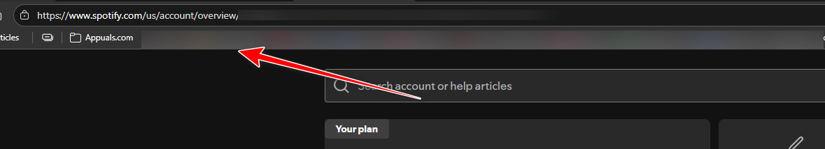 صفحة نظرة عامة على حساب Spotify