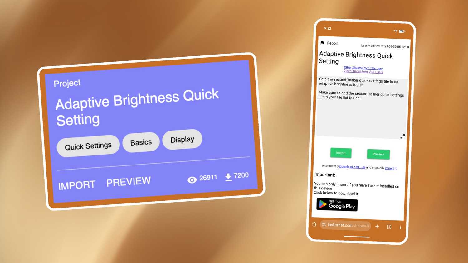 Adaptive Brightness Quick Setting hero image