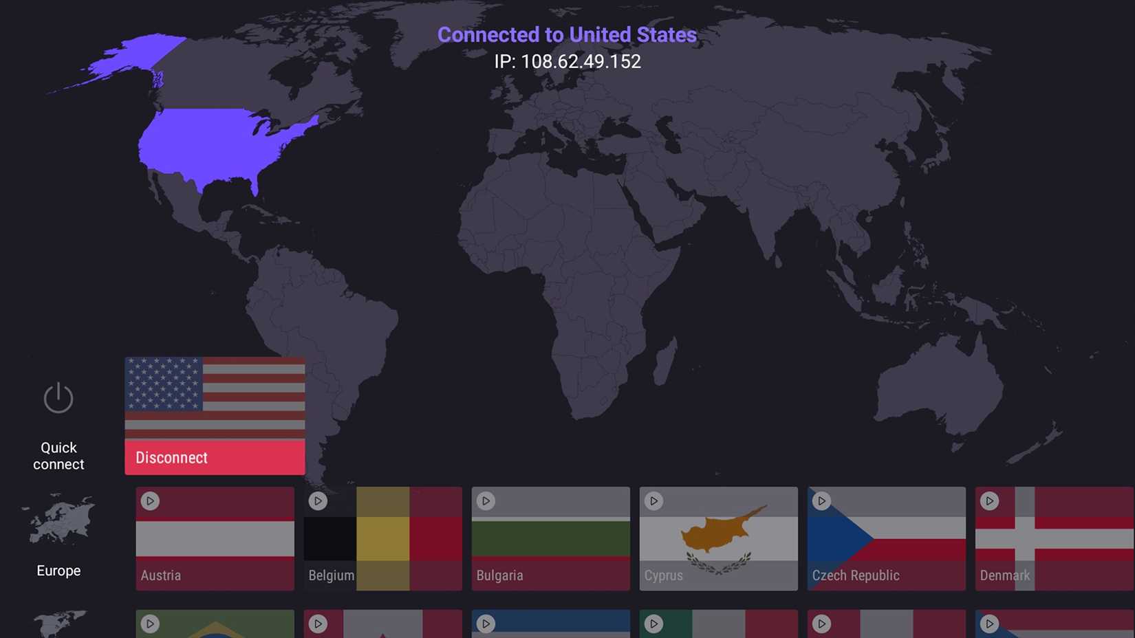 الاتصال بخادم آخر في Proton VPN