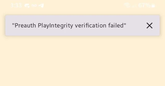 ChatGPT login error: Preauth PlayIntegrity verification failed