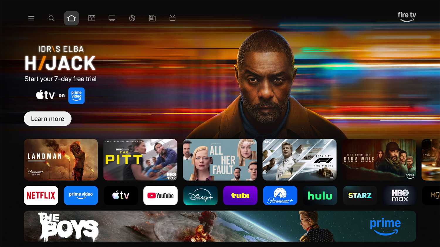 الشاشة الرئيسية الجديدة لـ Fire TV.