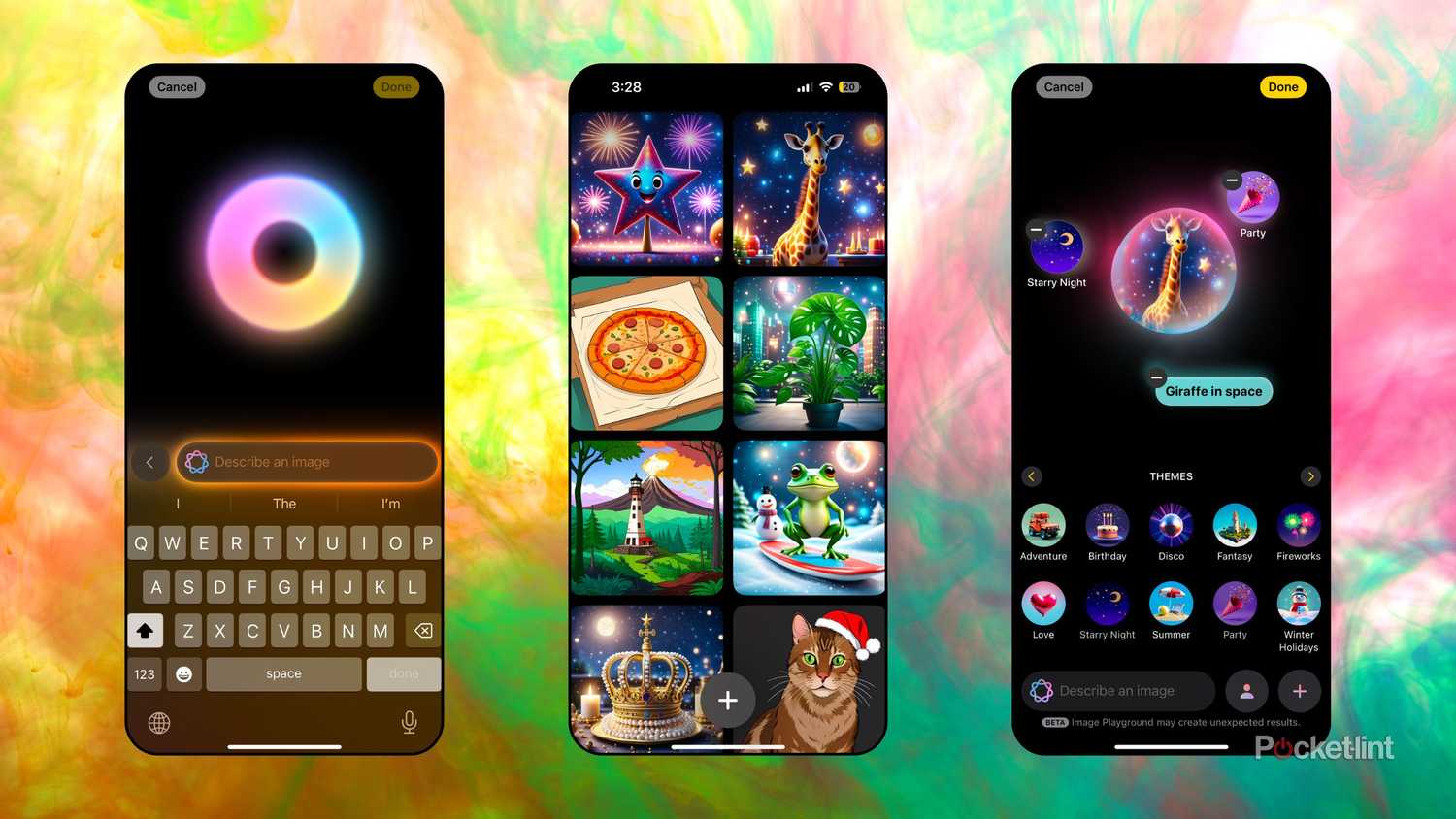 تطبيق Image Playground من Apple على iPhone.