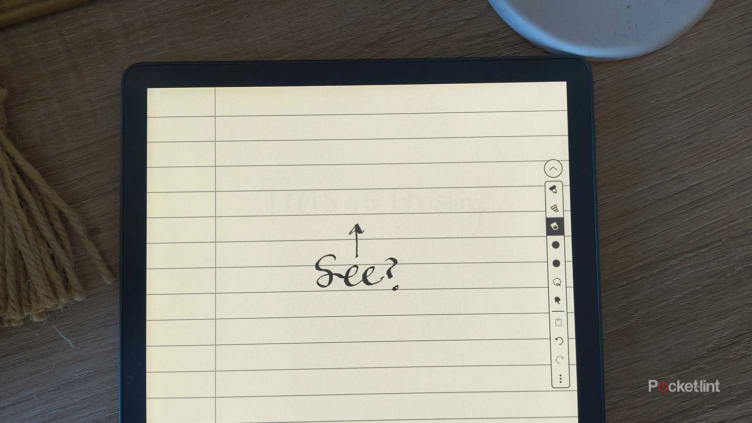 بقايا الصفحة على جهاز Kindle Scribe.