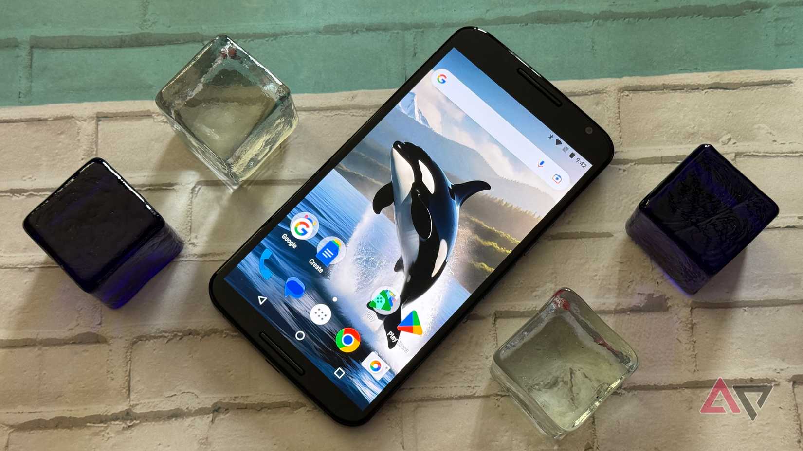 Google Nexus 6 يظهر خلفية Shamu