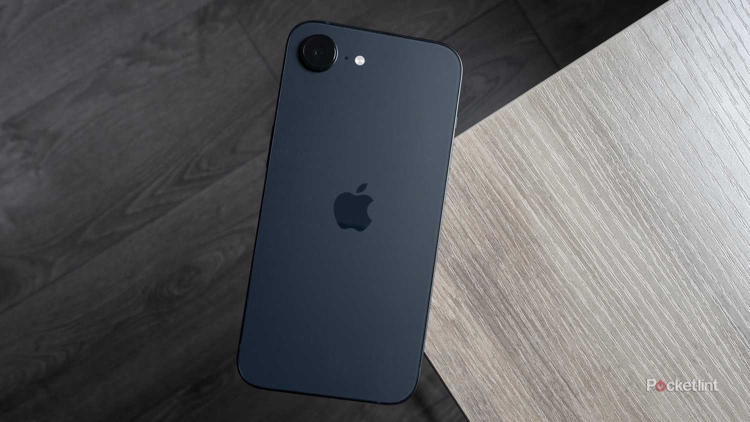 The iPhone 16e top down. 