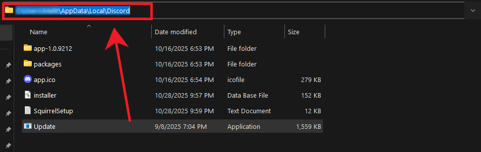 نسخ المسار الصحيح من شريط عنوان مستكشف الملفات