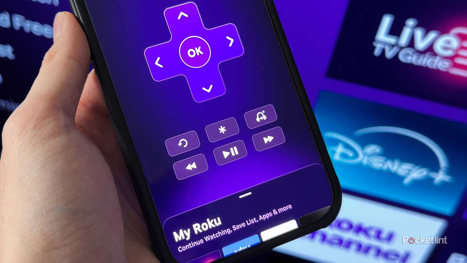 وضع سماعة الرأس بتقنية Bluetooth في تطبيق Roku.