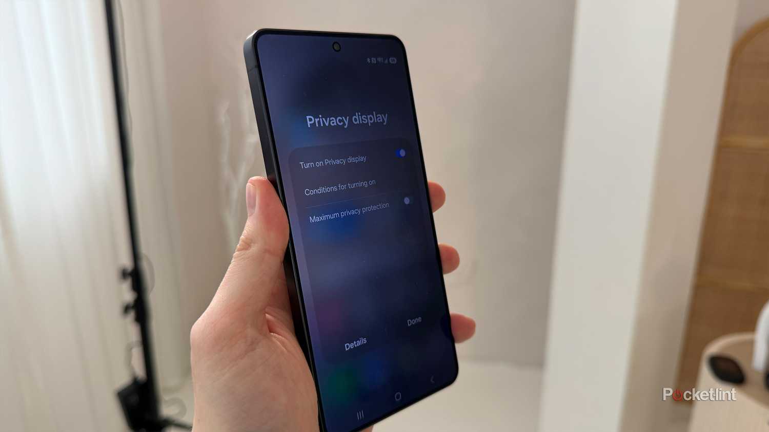 شاشة الخصوصية في Galaxy S26 Ultra.