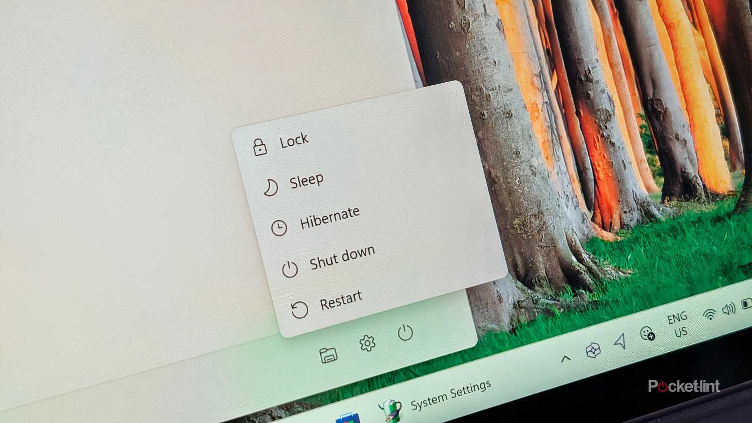 خيارات طاقة Windows 11.