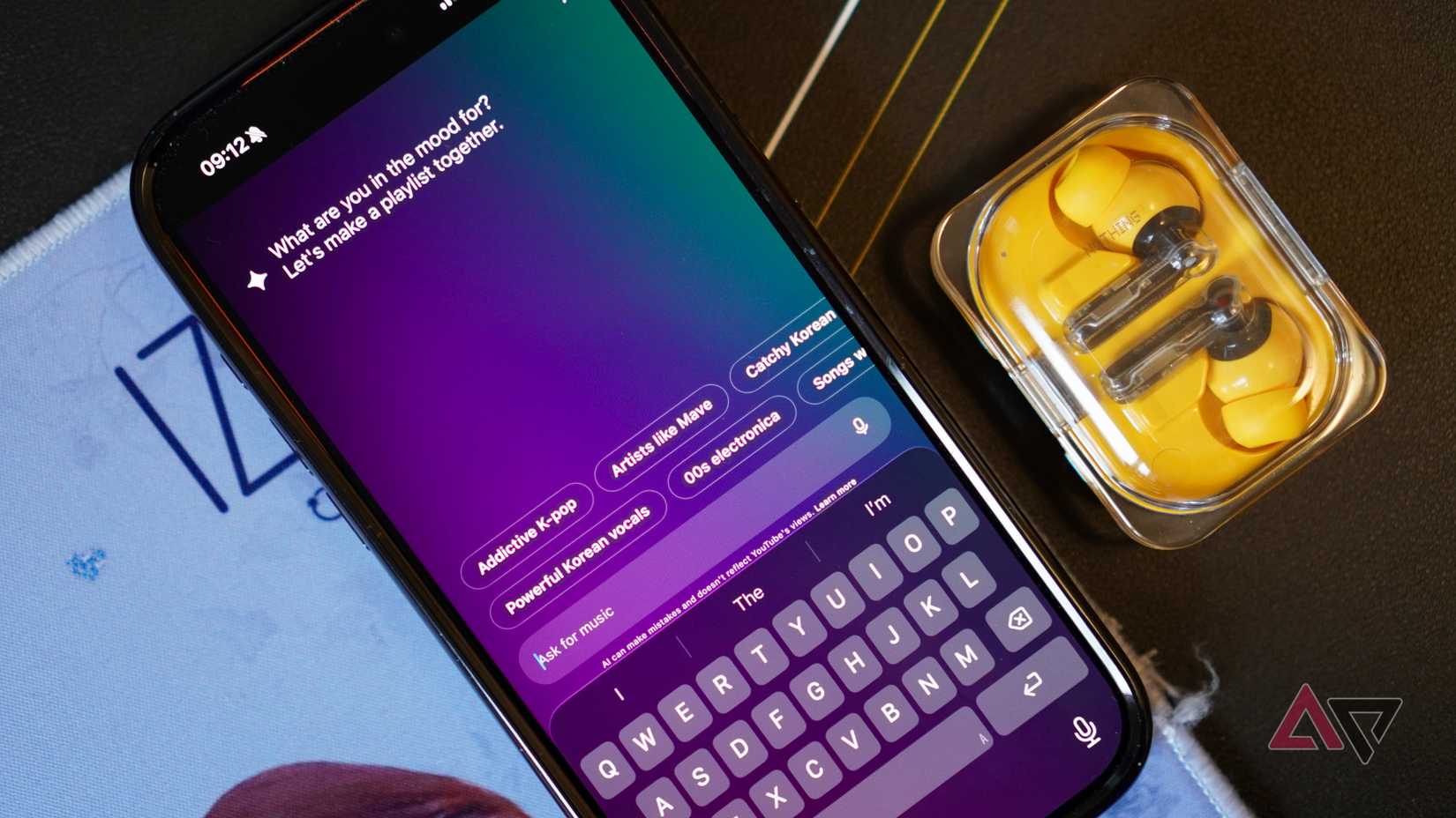 استخدام ميزة قائمة التشغيل بالذكاء الاصطناعي في تطبيق YouTube Music