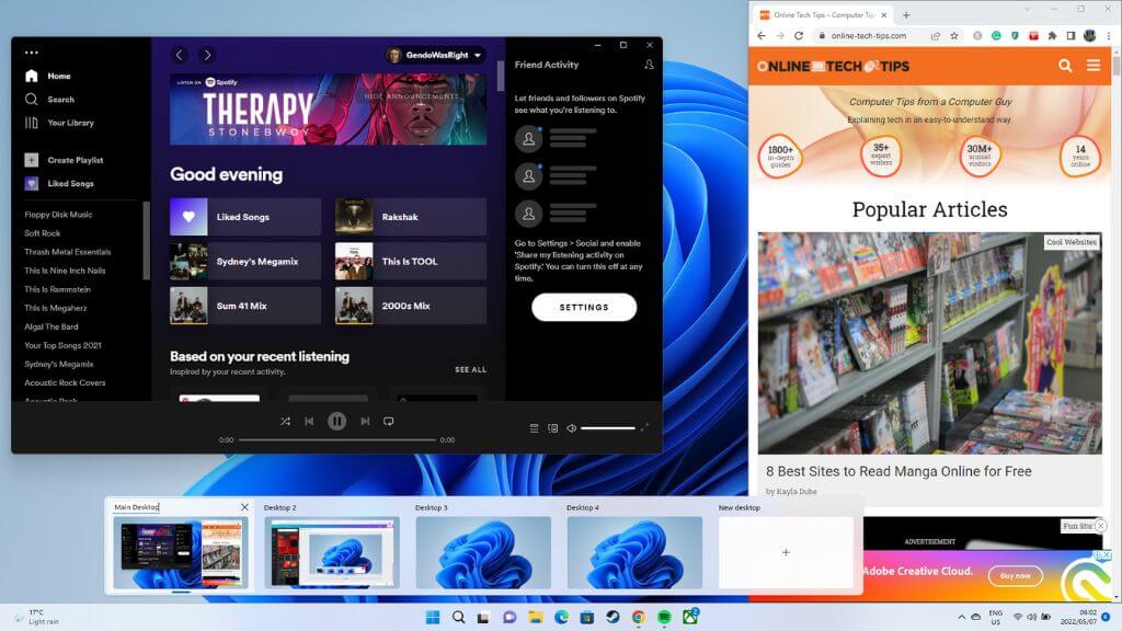 仮想デスクトップの名前を変更する