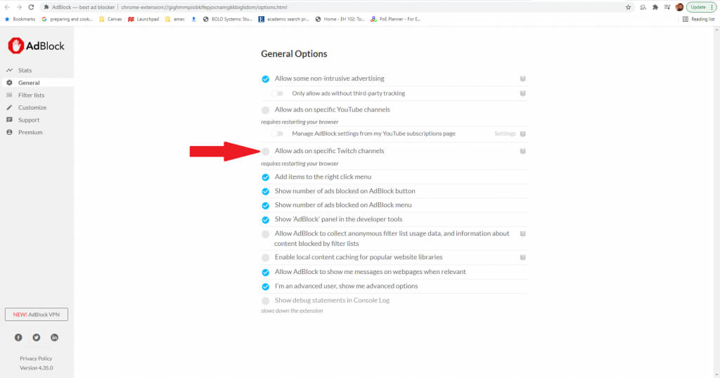Twitchの広告をブロックする方法 画像11