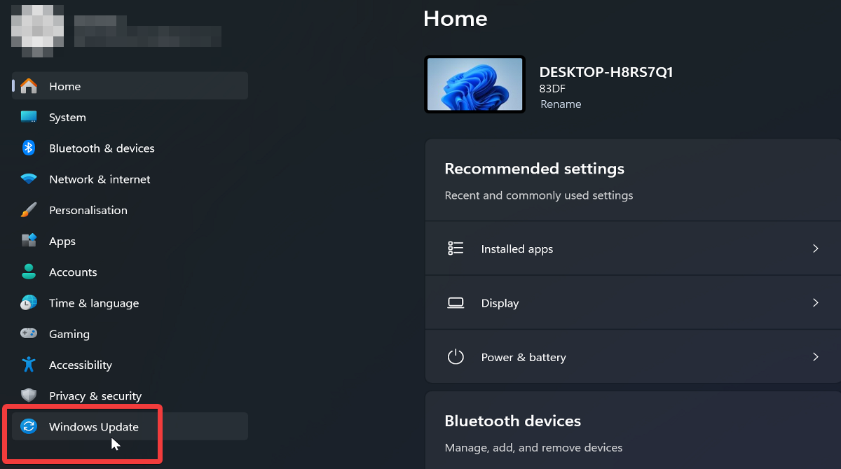 Windows 11 の Windows Update
