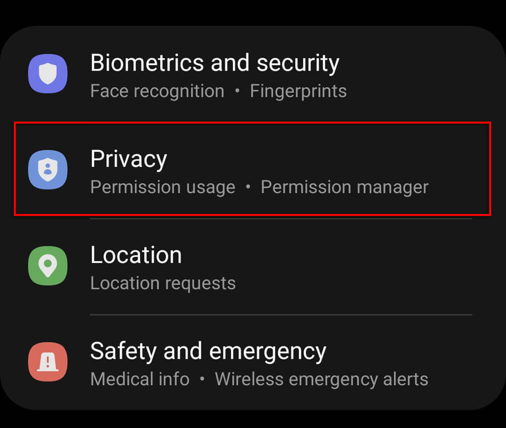 アプリの権限確認画像