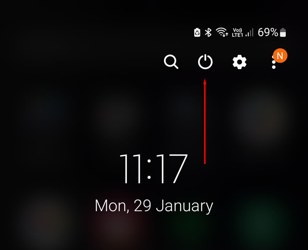 デバイスを再起動してください