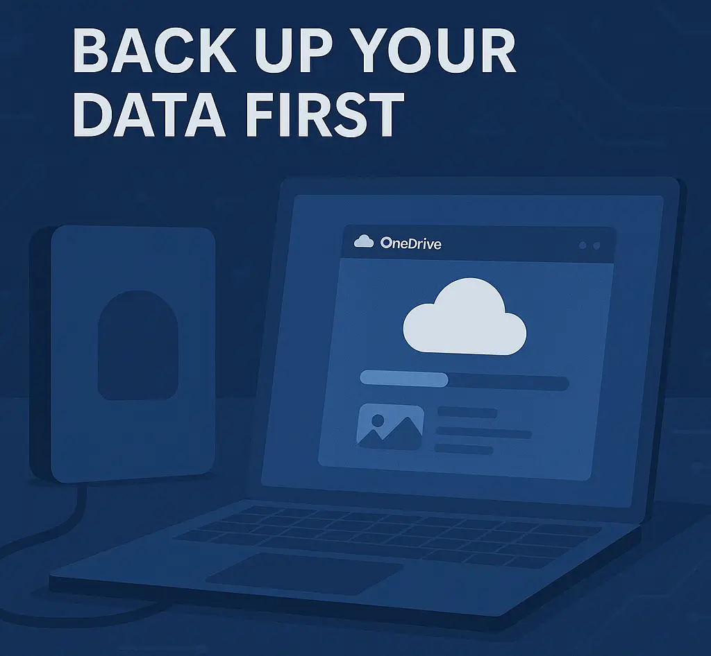 まずデータをバックアップする