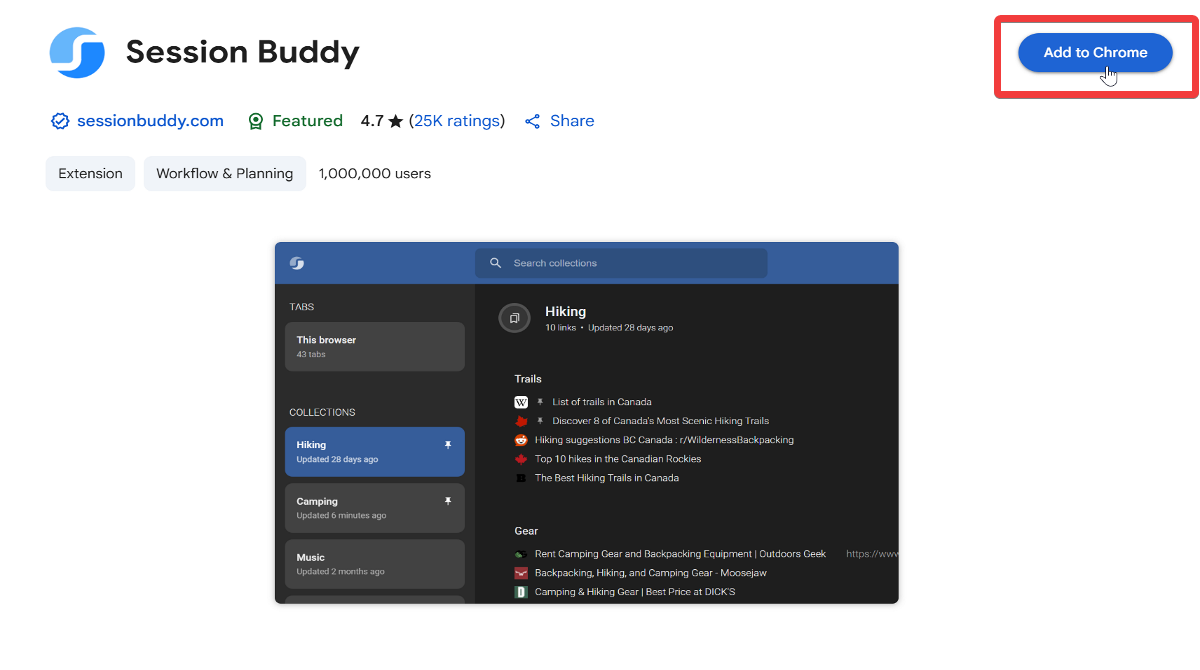 Chromeにセッションバディを追加する