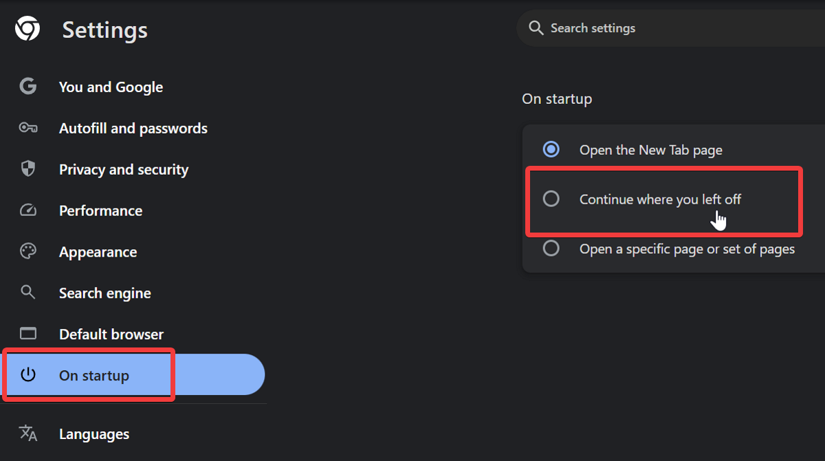Google Chrome 中断したところから再開