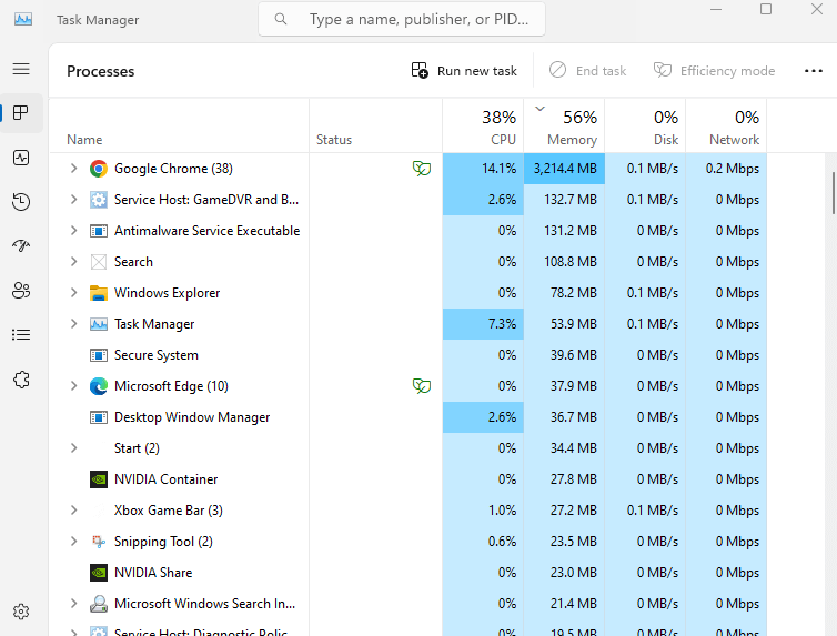タスクマネージャー