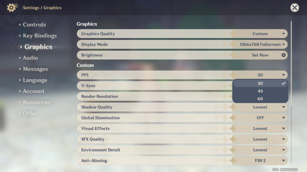 ゲームでのFPS設定