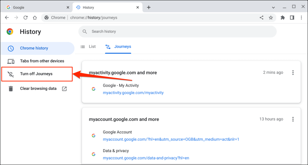 Chromebookで閲覧履歴を消去する方法 画像7