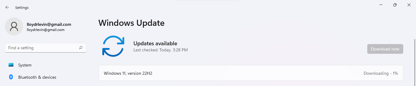 Windows Updateをダウンロードする