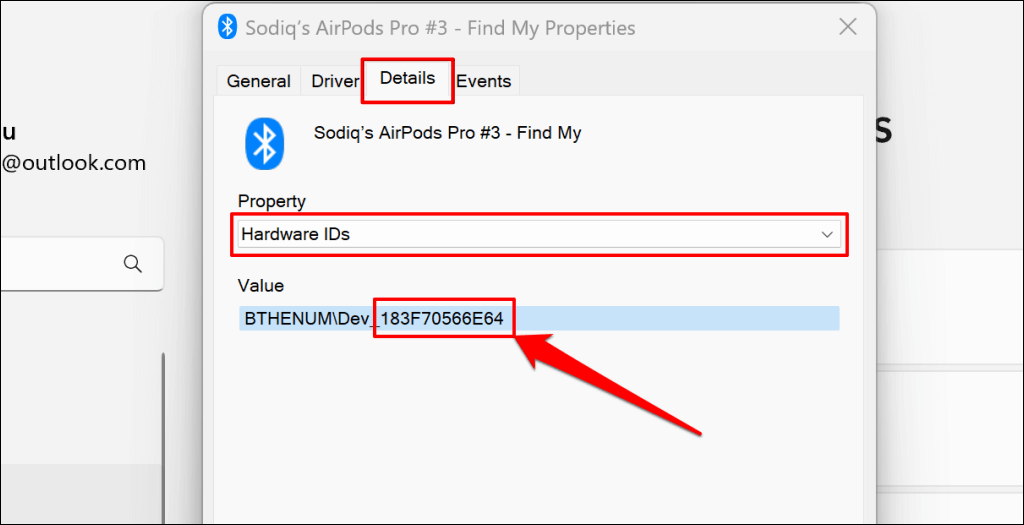 Bluetooth ドライバーデバイス ID