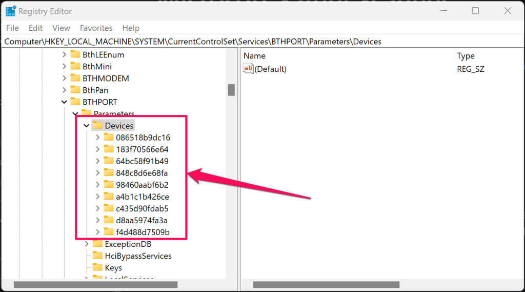 WindowsレジストリからBluetoothプロファイルを削除する手順