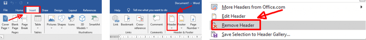 Remover cabeçalho no Microsoft Word.