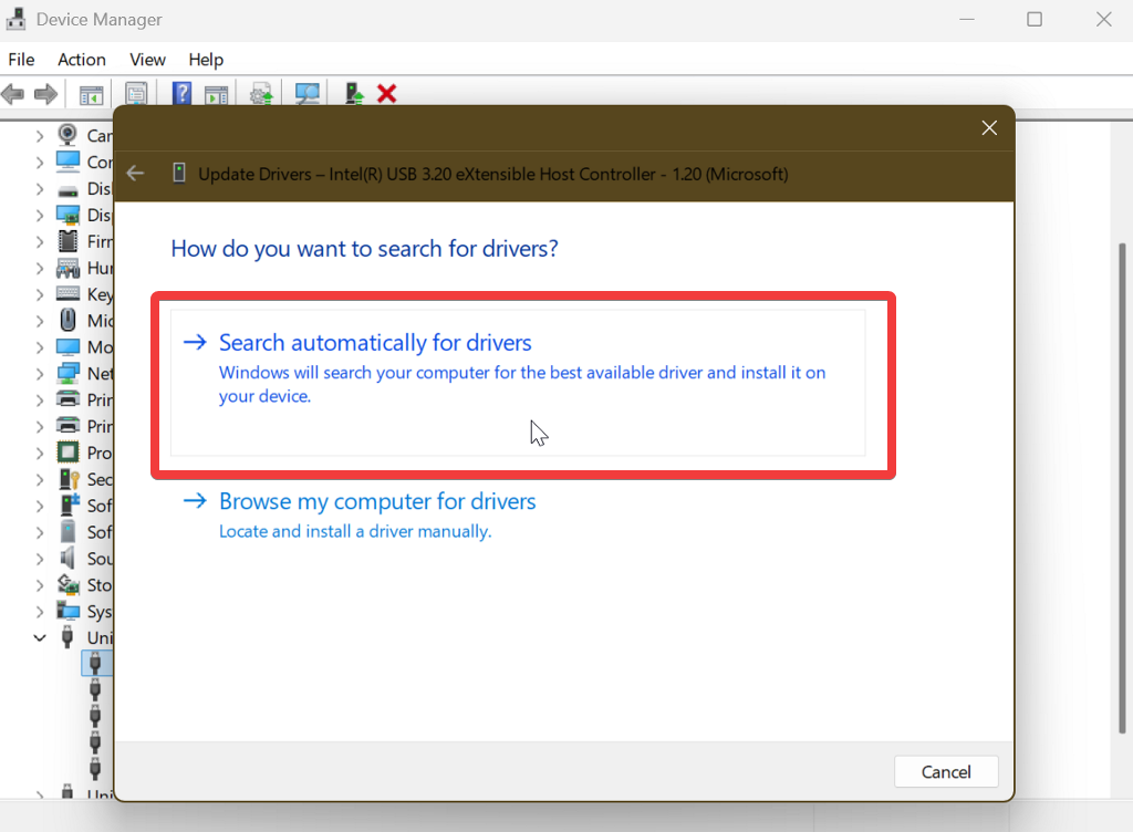 ドライバーを自動検索