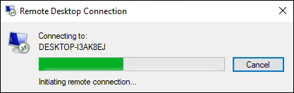 リモート接続を開始しています。