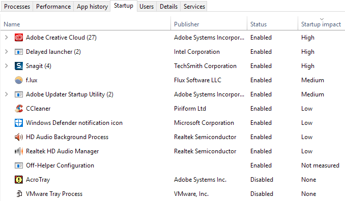 スタートアッププログラム
