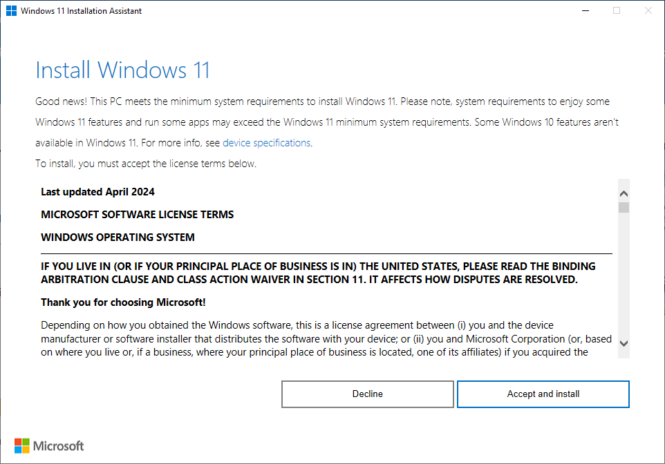 Windows 11 インストール アシスタント