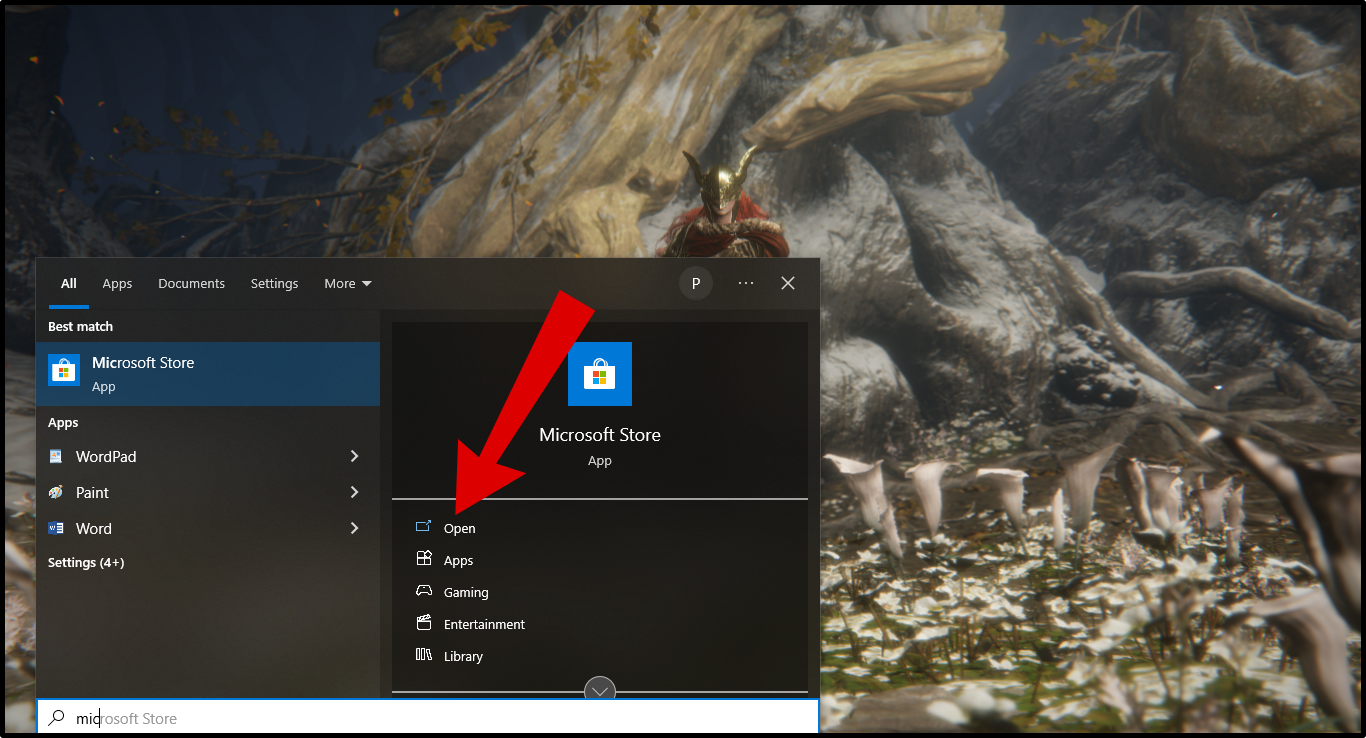 واجهة Microsoft Store