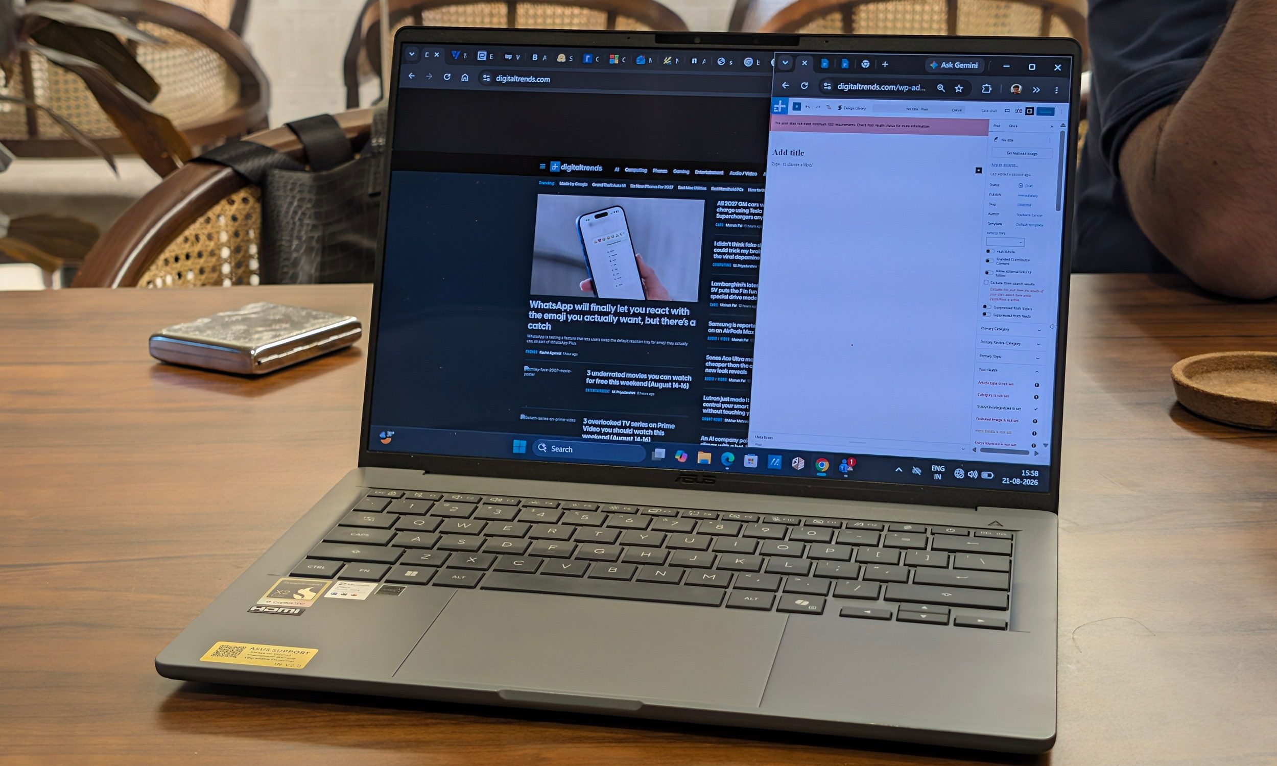 مراجعة ASUS Zenbook A14: العمل عبر الإنترنت