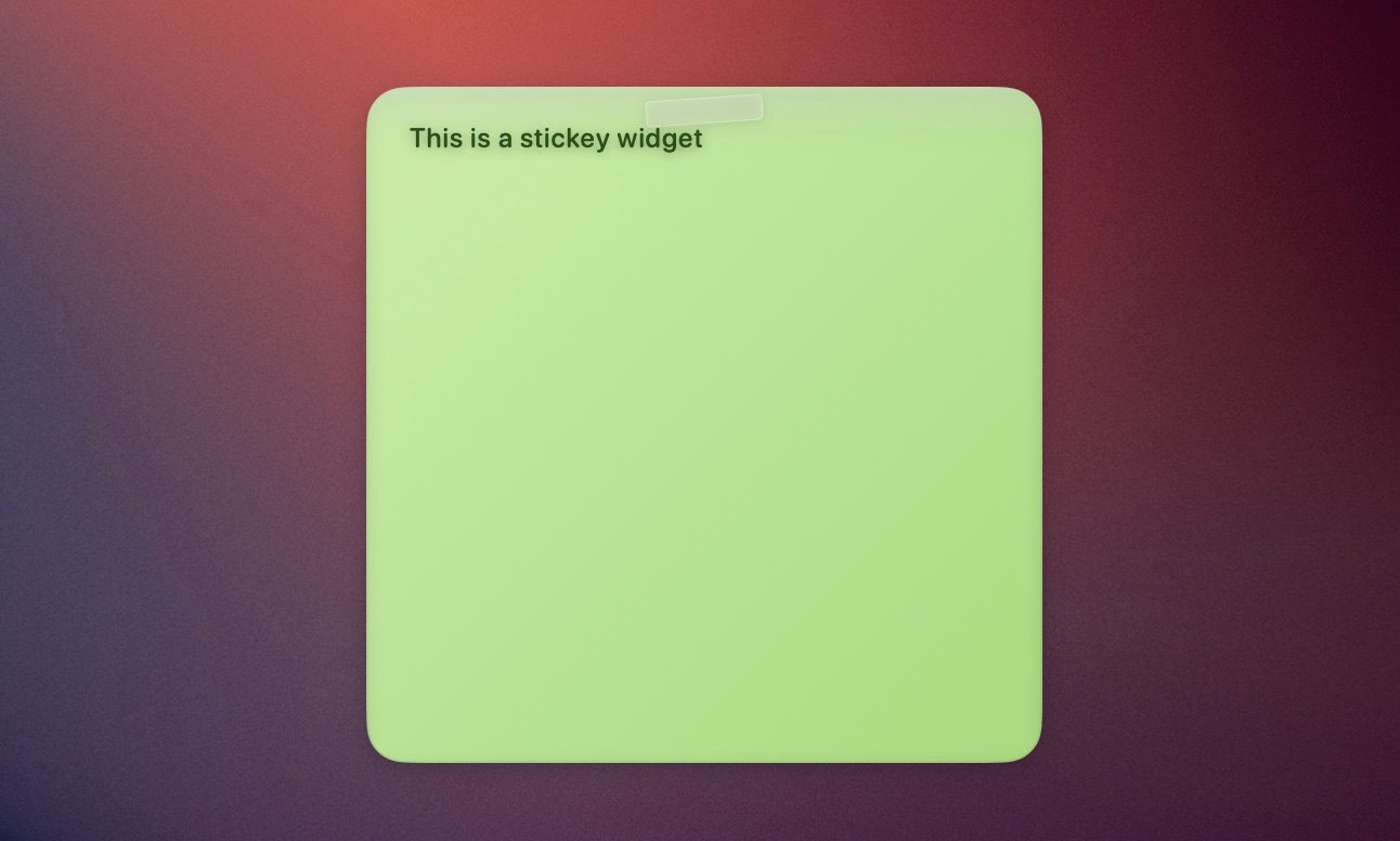 ودجة BetterMacWidgets اللاصقة