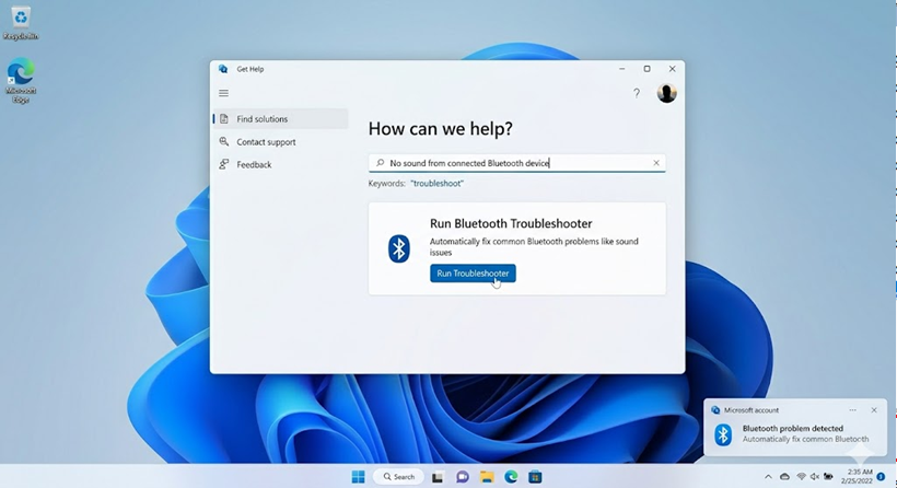 Windows 11 يعرض سماعة رأس أو مكبر صوت بلوتوث متصلًا على الرغم من عدم تشغيل أي صوت.