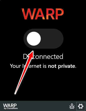 صورة توضيحية لتعطيل VPN