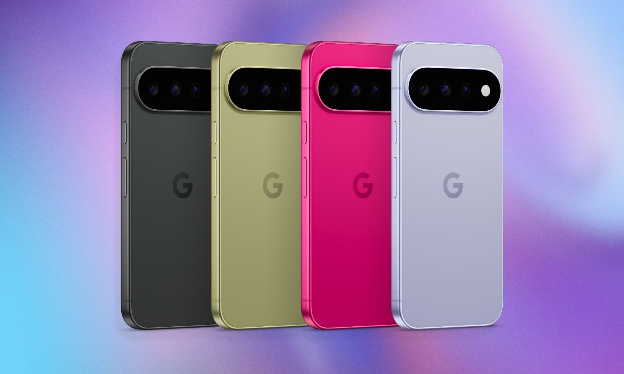 هاتف Pixel 11 بجميع ألوانه على خلفية متدرجة