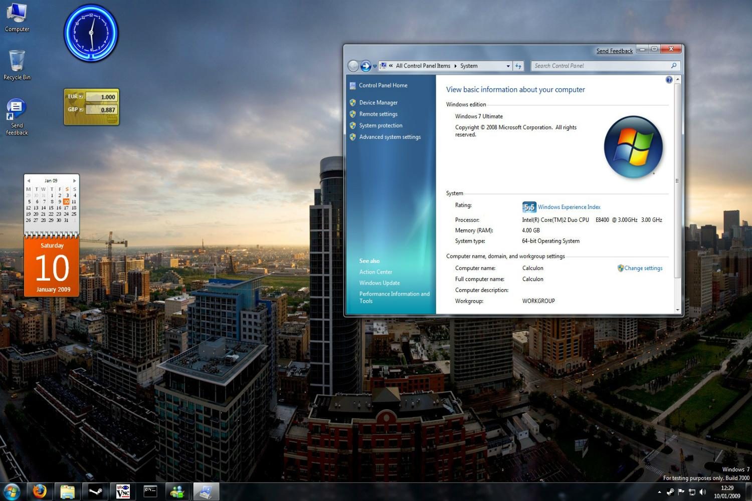 سطح مكتب Windows 7