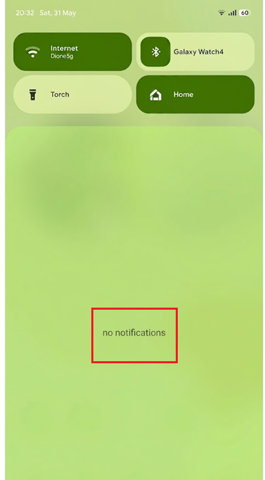 هاتف Android يعرض شاشة Notification history مفقودة أو فارغة بعد تحديث حديث.