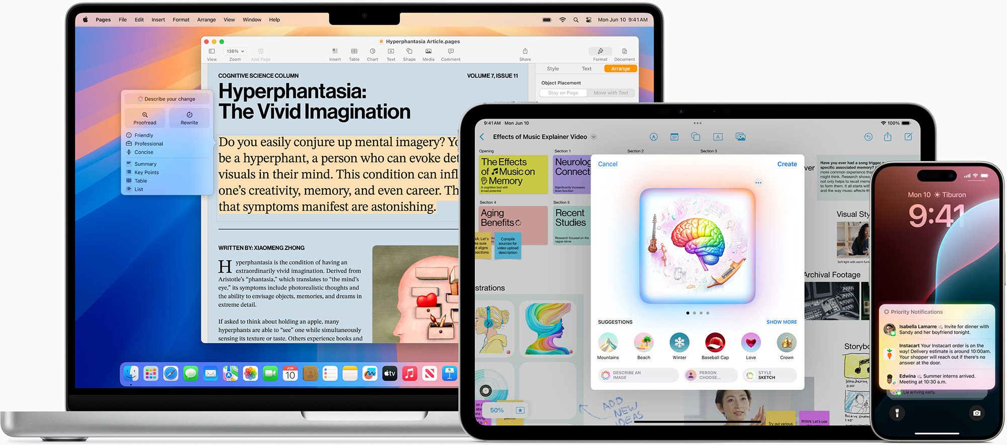 صورة ترويجية لـ Apple Intelligence.